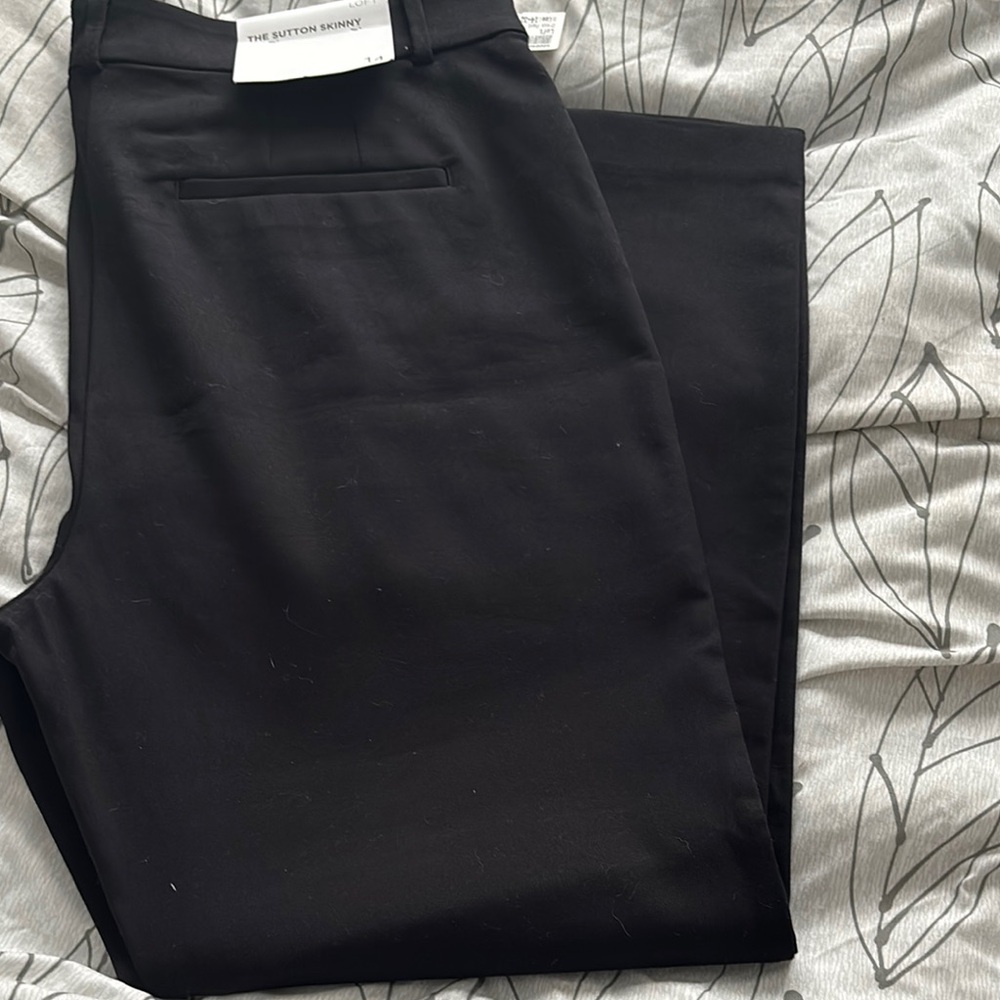 LOFT - Black Dress Pants with Straight Leg Cut
